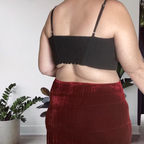 Skylar + Madison Tie Front Crop Festival Tank Black Large - Picture 4 of 13